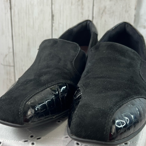 Clarks Shoes Womens 9 Black Leather Wedges Everyday Comfort Active Air, Office - Picture 15 of 16